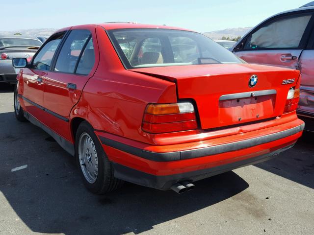 WBACB4326RFL17672 - 1994 BMW 325 I AUTO RED photo 3