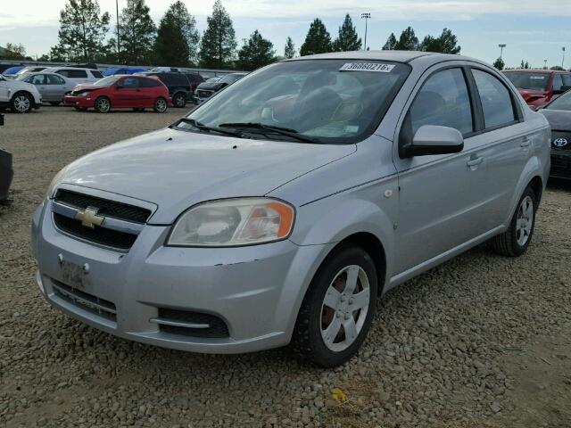 KL1TD566X7B100834 - 2007 CHEVROLET AVEO BASE SILVER photo 2