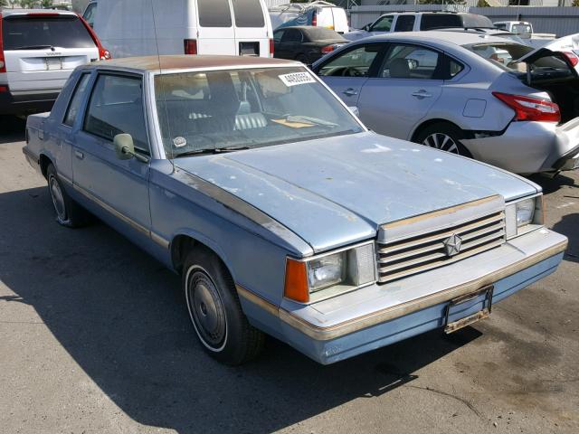 1B3BD21C1EG236934 - 1984 DODGE ARIES BLUE photo 1