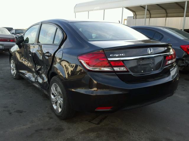 2HGFB2F55EH503594 - 2014 HONDA CIVIC LX CHARCOAL photo 3