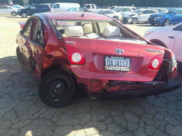 2T1BR32E86C631344 - 2006 TOYOTA COROLLA RED photo 3