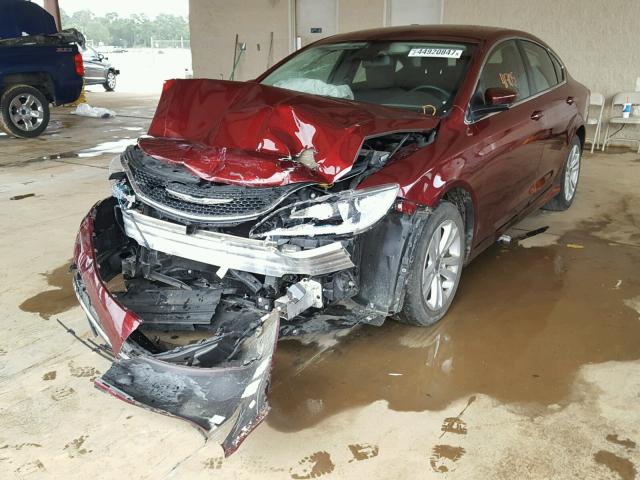 1C3CCCAB6FN710249 - 2015 CHRYSLER 200 LIMITE RED photo 2