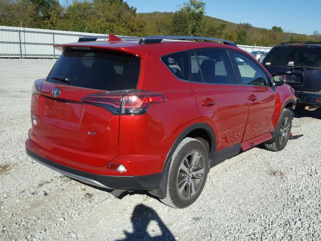 JTMWFREV6HJ132333 - 2017 TOYOTA RAV4 XLE RED photo 4