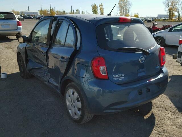 3N1CK3CP5FL244744 - 2015 NISSAN MICRA BLUE photo 3