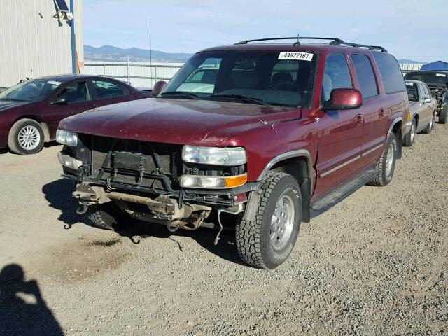 1GNFK16Z82J284434 - 2002 CHEVROLET SUBURBAN K MAROON photo 2