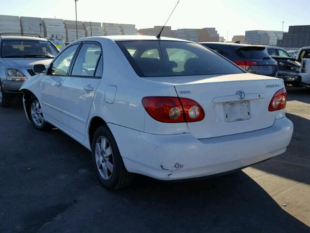 1NXBR32E65Z444147 - 2005 TOYOTA COROLLA CE WHITE photo 3