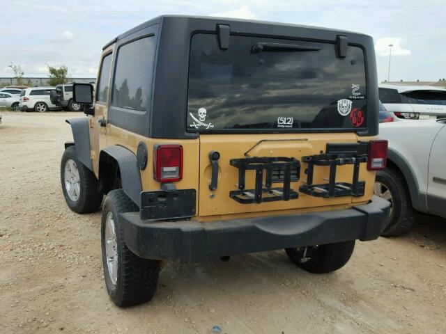 1C4AJWAG0DL626653 - 2013 JEEP WRANGLER S CREAM photo 3