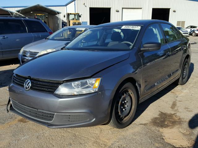 3VW2K7AJ1BM073152 - 2011 VOLKSWAGEN JETTA BASE GRAY photo 2