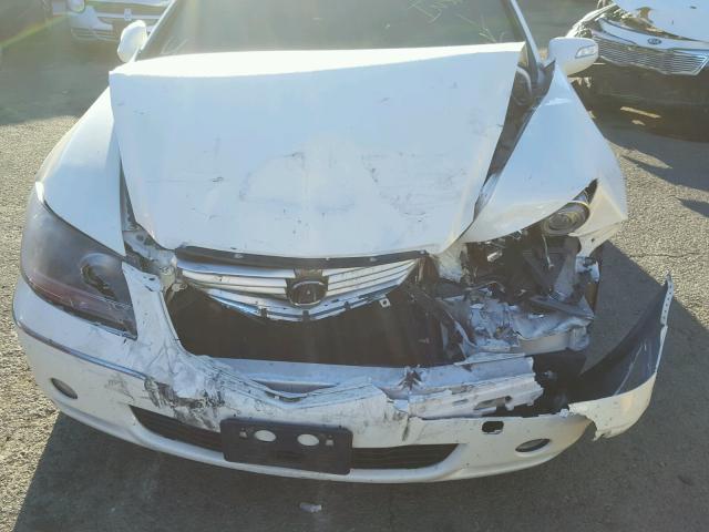 JH4KB16698C003315 - 2008 ACURA RL WHITE photo 7