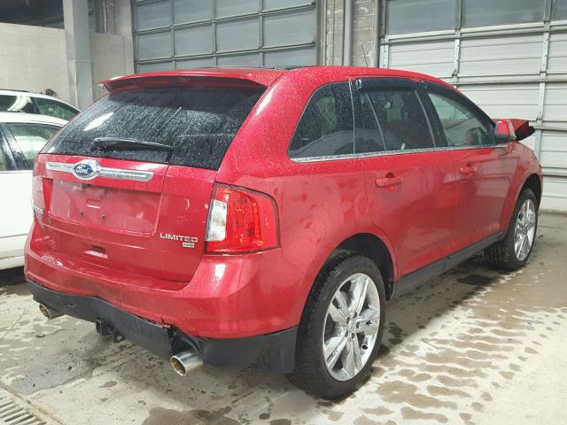 2FMDK4KCXBBA34471 - 2011 FORD EDGE LIMIT RED photo 4