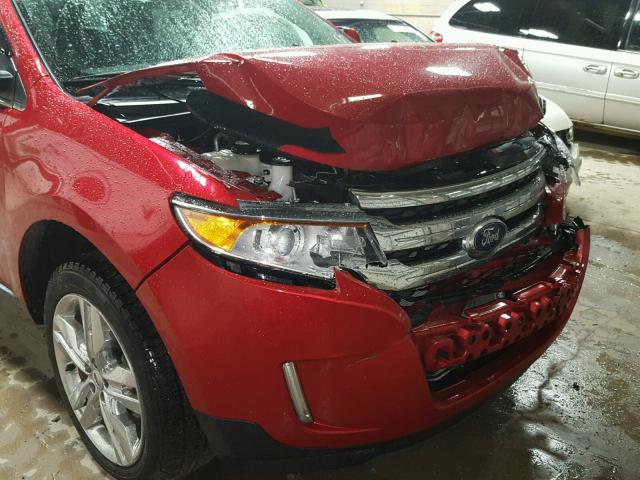 2FMDK4KCXBBA34471 - 2011 FORD EDGE LIMIT RED photo 9