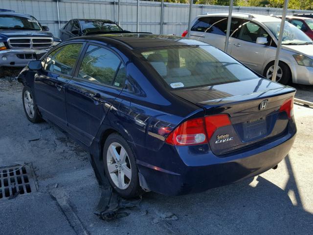 1HGFA16846L069809 - 2006 HONDA CIVIC EX BLUE photo 3