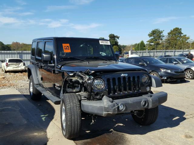 1C4BJWDGXEL222163 - 2014 JEEP WRANGLER U BLACK photo 1