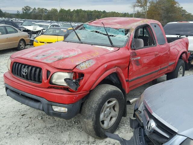 5TEWM72N61Z738578 - 2001 TOYOTA TACOMA RED photo 2