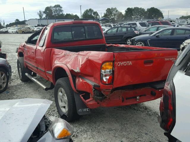 5TEWM72N61Z738578 - 2001 TOYOTA TACOMA RED photo 3