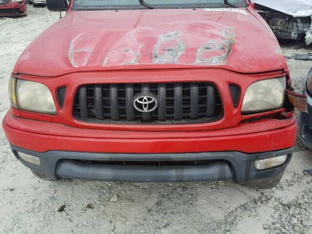 5TEWM72N61Z738578 - 2001 TOYOTA TACOMA RED photo 7