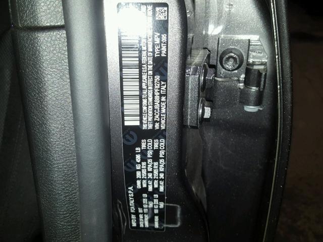 ZACCJBAB8HPF82750 - 2017 JEEP RENEGADE S GRAY photo 10