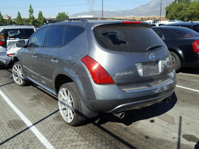 JN8AZ08WX7W658424 - 2007 NISSAN MURANO SL GRAY photo 3