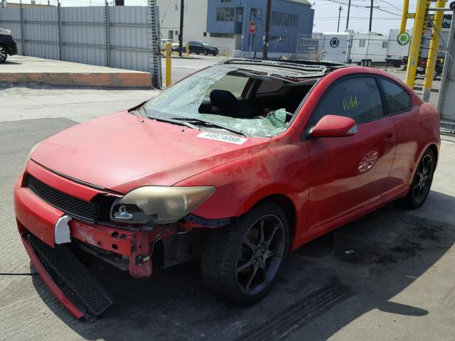 JTKDE177050048965 - 2005 TOYOTA SCION TC RED photo 2