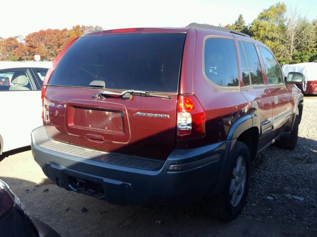 4NUDT13S242101972 - 2004 ISUZU ASCENDER S MAROON photo 4