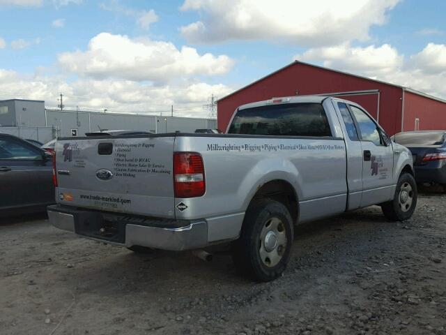 1FTRF12W67NA43638 - 2007 FORD F150 SILVER photo 4