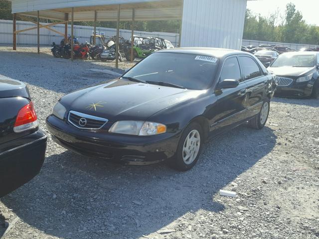 1YVGF22C615217325 - 2001 MAZDA 626 BLACK photo 2