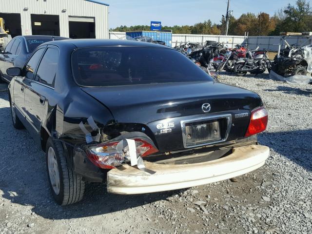 1YVGF22C615217325 - 2001 MAZDA 626 BLACK photo 3