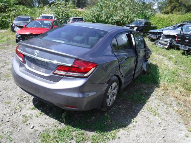 19XFB2F55FE116748 - 2015 HONDA CIVIC LX GRAY photo 4