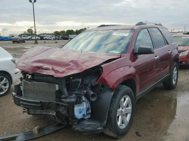 1GKKRPKD5FJ130158 - 2015 GMC ACADIA SLE BURGUNDY photo 2