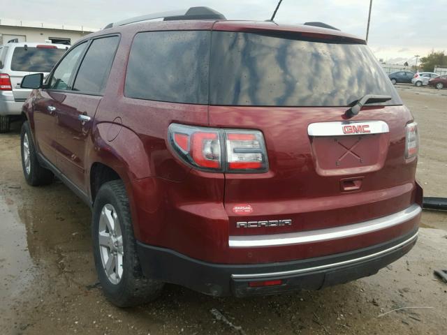 1GKKRPKD5FJ130158 - 2015 GMC ACADIA SLE BURGUNDY photo 3