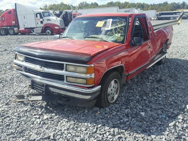 2GCEK19ZXS1243782 - 1995 CHEVROLET GMT-400 K1 RED photo 2