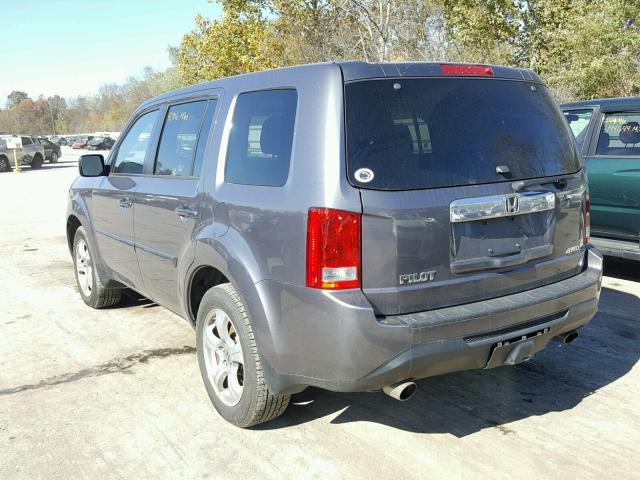 5FNYF4H55FB037001 - 2015 HONDA PILOT EXL GRAY photo 3