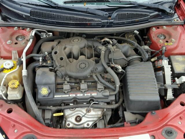 1C3EL55U71N700449 - 2001 CHRYSLER SEBRING LX RED photo 7