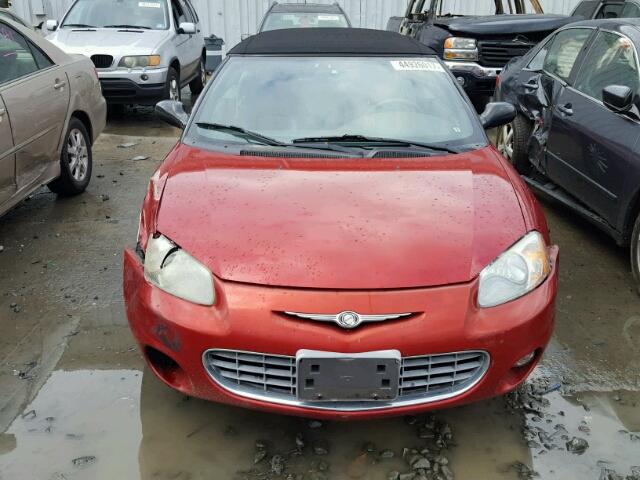 1C3EL55U71N700449 - 2001 CHRYSLER SEBRING LX RED photo 9