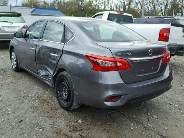 3N1AB7AP5HY328070 - 2017 NISSAN SENTRA S GRAY photo 3