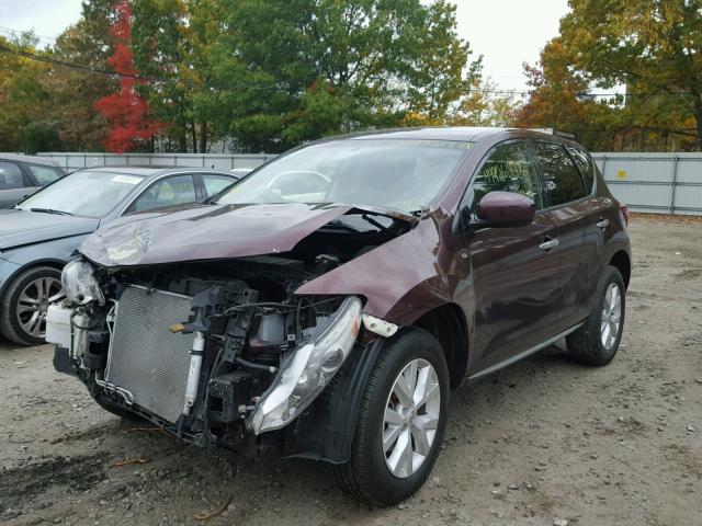 JN8AZ1MW0DW311921 - 2013 NISSAN MURANO S BURGUNDY photo 2