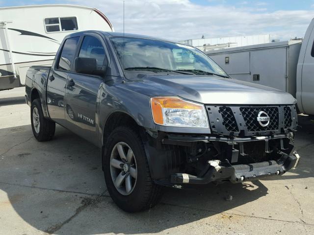 1N6BA0EK6DN314354 - 2013 NISSAN TITAN S GRAY photo 1