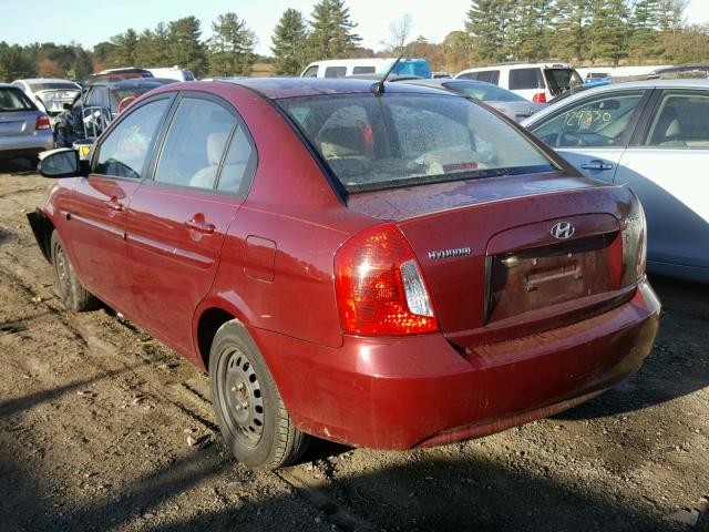 KMHCN46C39U359853 - 2009 HYUNDAI ACCENT GLS BURGUNDY photo 3