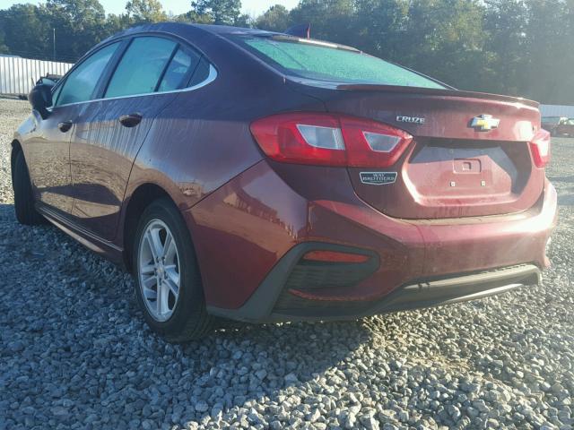 1G1BE5SM4G7274139 - 2016 CHEVROLET CRUZE LT MAROON photo 3