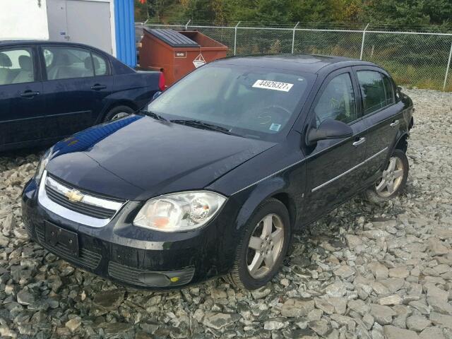 1G1AT58H397123338 - 2009 CHEVROLET COBALT LT BLACK photo 2