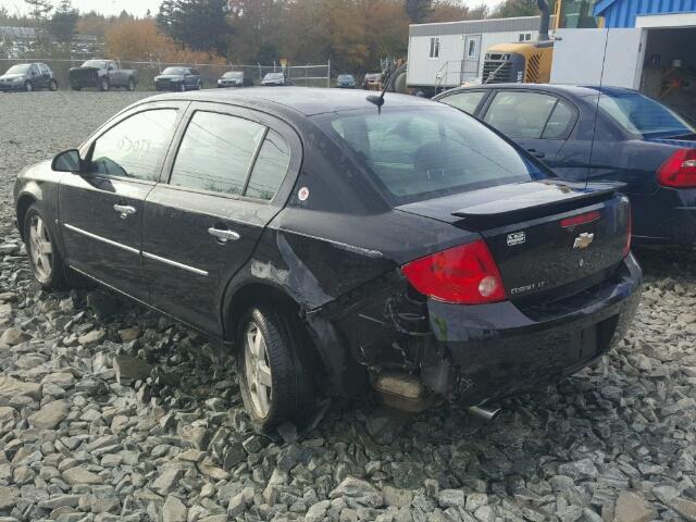 1G1AT58H397123338 - 2009 CHEVROLET COBALT LT BLACK photo 3