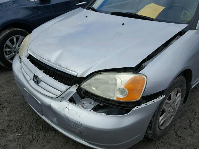 2HGES16822H937788 - 2002 HONDA CIVIC LX SILVER photo 9