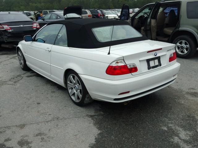 WBABS33472PG84283 - 2002 BMW 325 CI WHITE photo 3