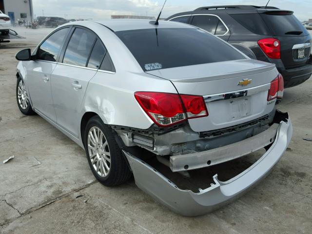 1G1PJ5S93B7259198 - 2011 CHEVROLET CRUZE ECO SILVER photo 3