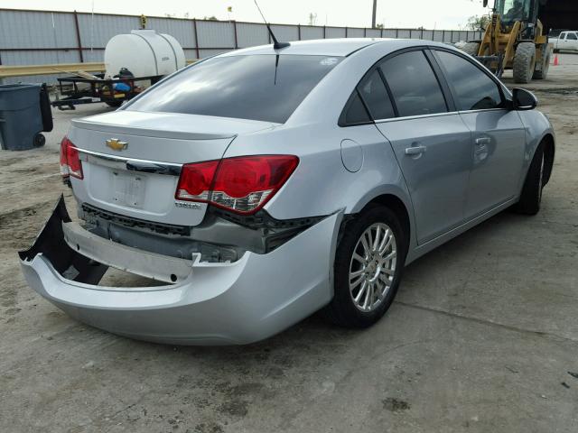 1G1PJ5S93B7259198 - 2011 CHEVROLET CRUZE ECO SILVER photo 4