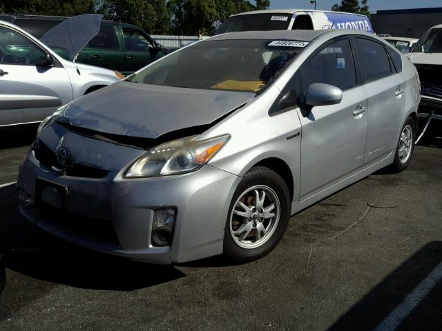 JTDKN3DU1A0217468 - 2010 TOYOTA PRIUS SILVER photo 2