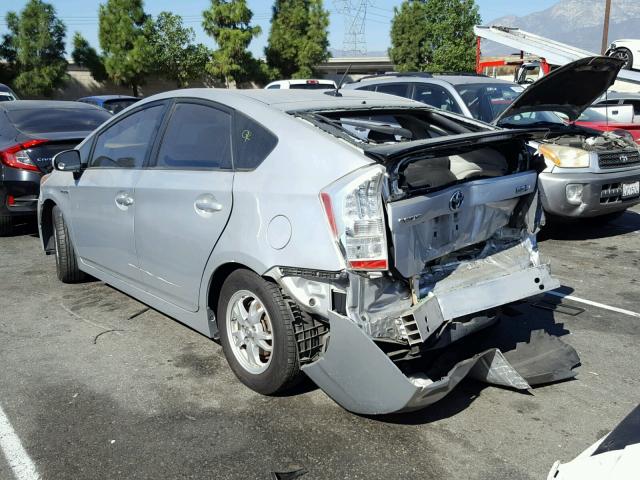 JTDKN3DU1A0217468 - 2010 TOYOTA PRIUS SILVER photo 3