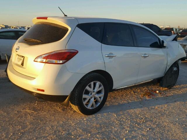 JN8AZ1MUXCW116230 - 2012 NISSAN MURANO S WHITE photo 4