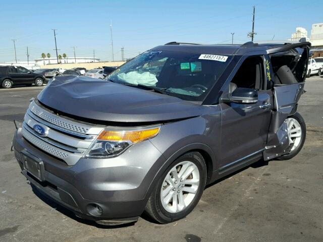 1FM5K7D87EGB10482 - 2014 FORD EXPLORER X GRAY photo 2