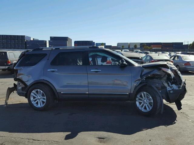 1FM5K7D87EGB10482 - 2014 FORD EXPLORER X GRAY photo 9